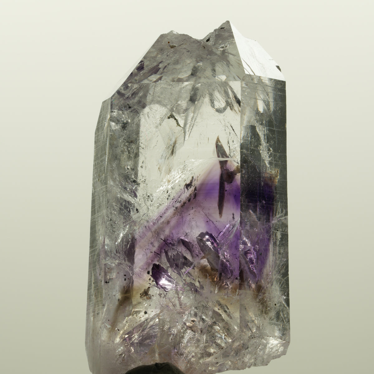 Lemurian Phantom Amethyst mit Prehnit, Hämatit, Epidot Streep Mine, Namibia 53*28*17mm #15051