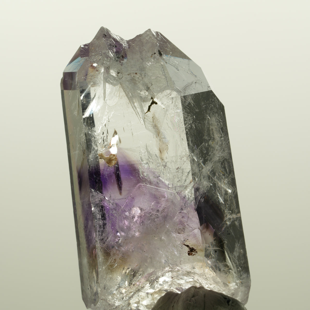 Lemurian Phantom Amethyst mit Prehnit, Hämatit, Epidot Streep Mine, Namibia 53*28*17mm #15051