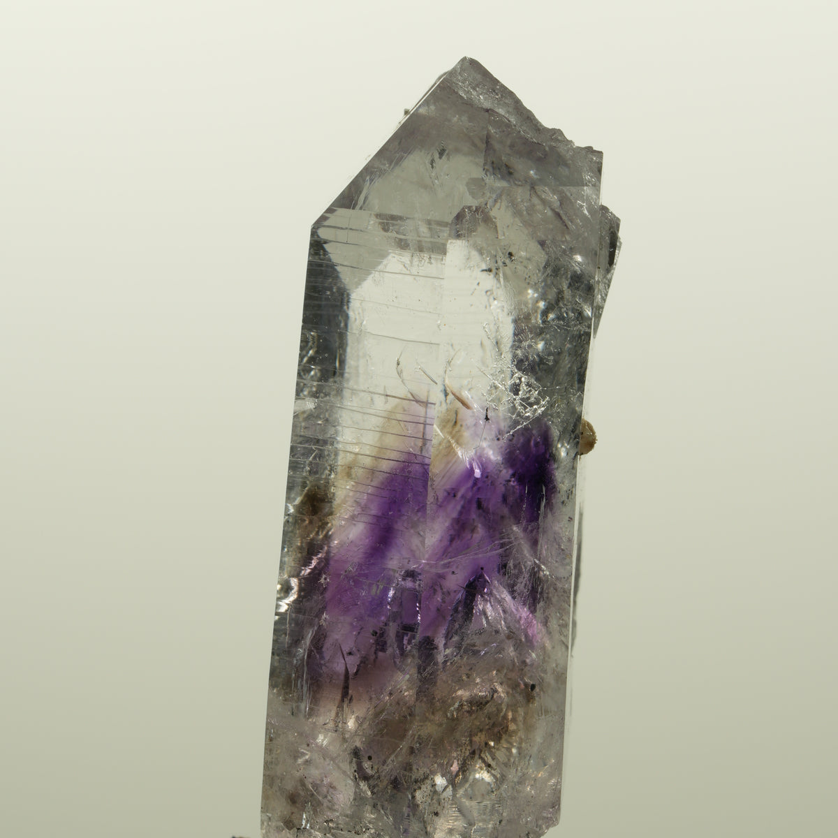 Lemurian Phantom Amethyst mit Prehnit, Hämatit, Epidot Streep Mine, Namibia 53*28*17mm #15051