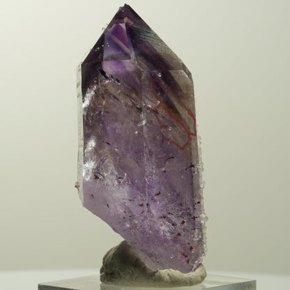 Enhydro Harlekin Skelett Phantom Amethyst Analcim, 4x Blase Streep Mine Namibia 55*24*20mm #15053