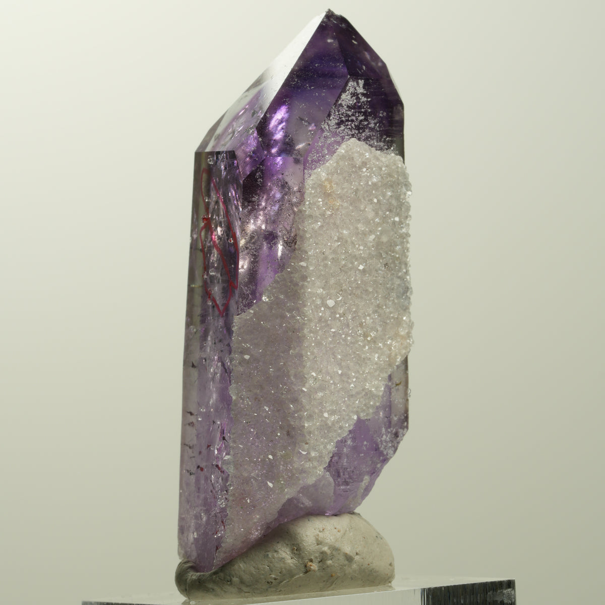 Enhydro Harlekin Skelett Phantom Amethyst Analcim, 4x Blase Streep Mine Namibia 55*24*20mm #15053