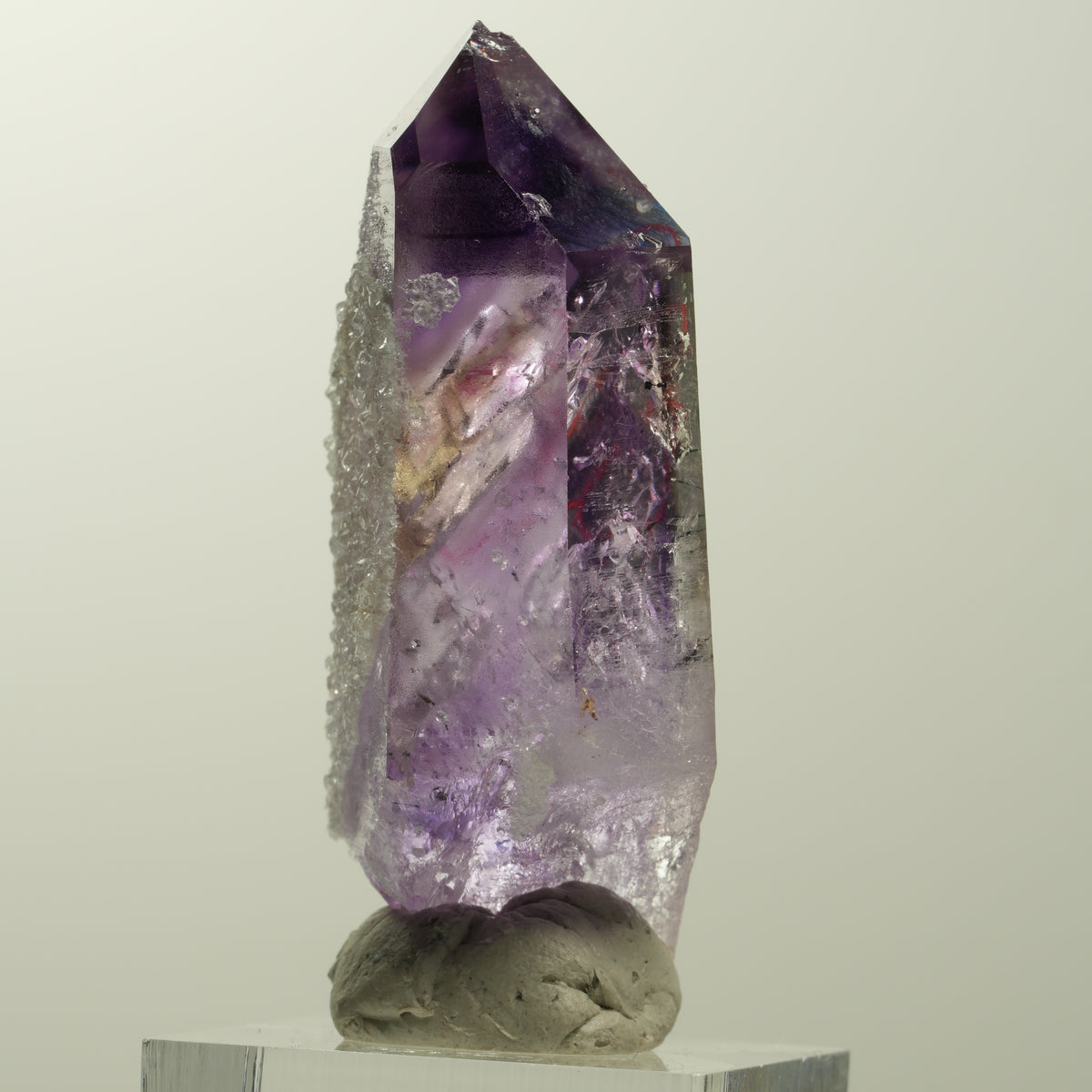 Enhydro Harlekin Skelett Phantom Amethyst Analcim, 4x Blase Streep Mine Namibia 55*24*20mm #15053