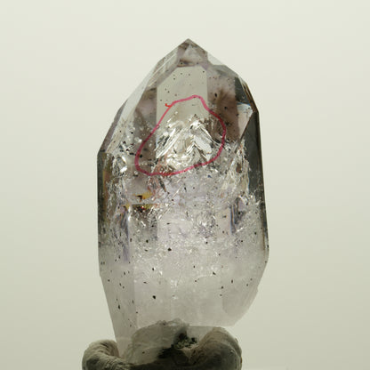 Enhydro Skelett Phantom Amethyst mit Hämatit, große Blase Streep Mine, Namibia 47*26*20mm #15054