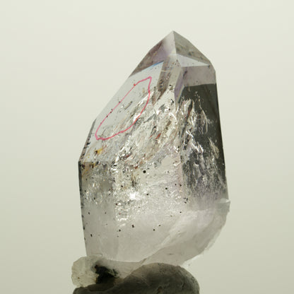 Enhydro Skelett Phantom Amethyst mit Hämatit, große Blase Streep Mine, Namibia 47*26*20mm #15054