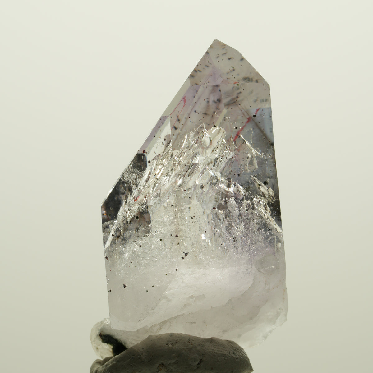 Enhydro Skelett Phantom Amethyst mit Hämatit, große Blase Streep Mine, Namibia 47*26*20mm #15054