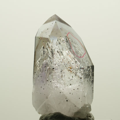 Enhydro Skelett Phantom Amethyst mit Hämatit, große Blase Streep Mine, Namibia 47*26*20mm #15054