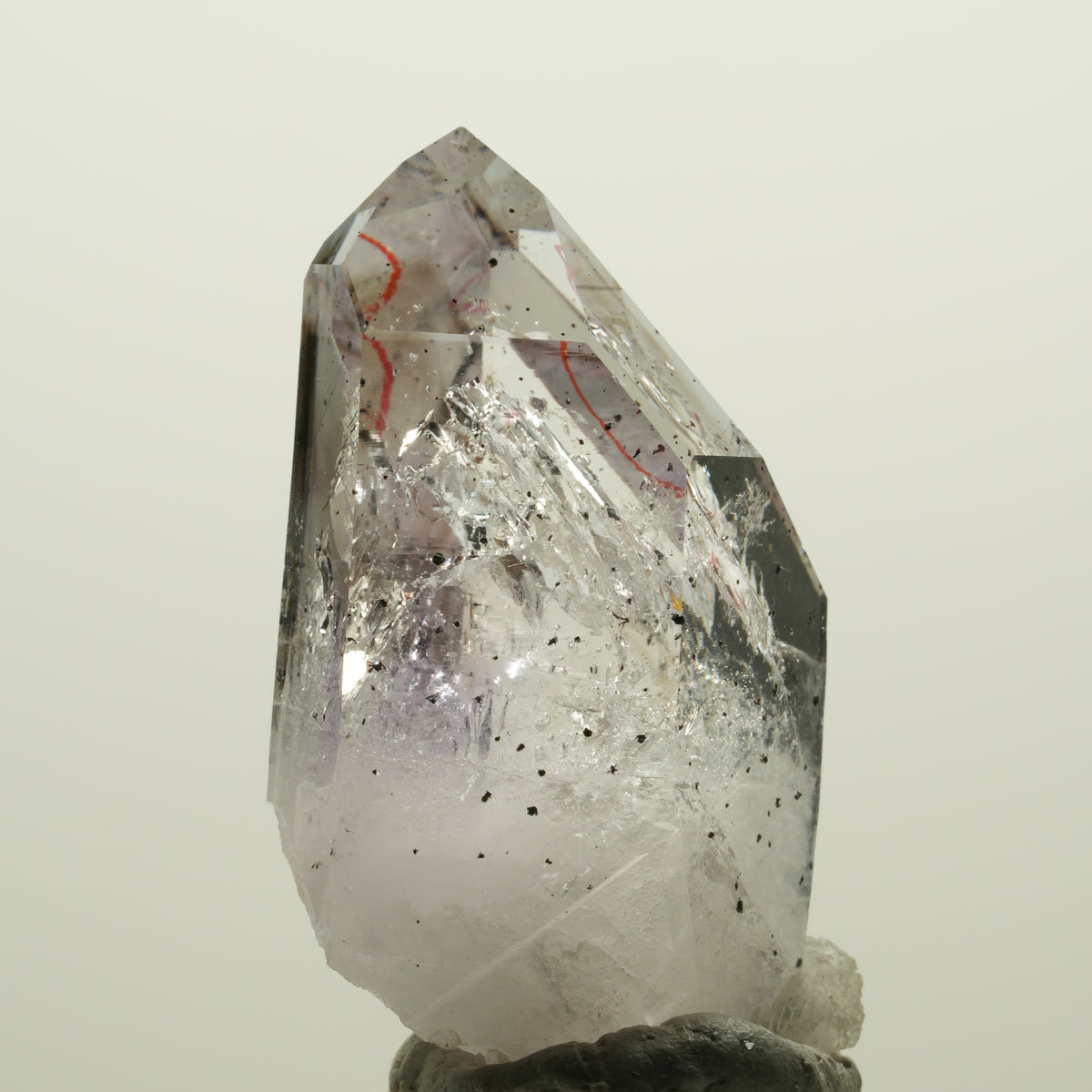 Enhydro Skelett Phantom Amethyst mit Hämatit, große Blase Streep Mine, Namibia 47*26*20mm #15054