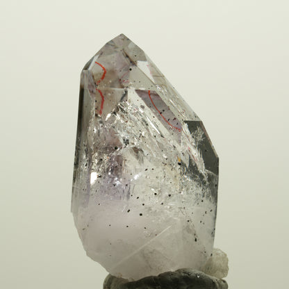 Enhydro Skelett Phantom Amethyst mit Hämatit, große Blase Streep Mine, Namibia 47*26*20mm #15054