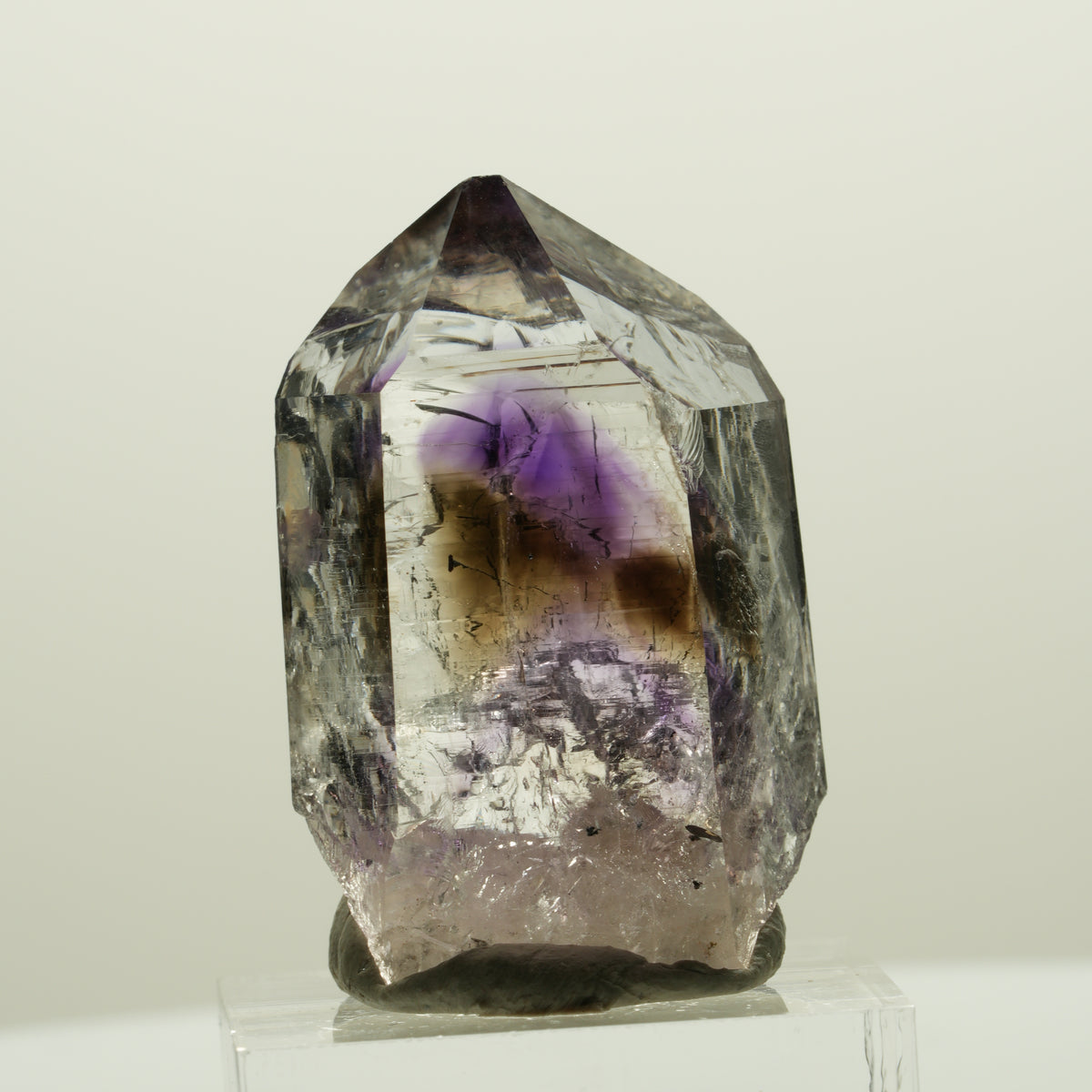 Harlekin Lemurian Phantom Amethyst Spitze Streep Mine, Namibia 38*25*15mm #15056
