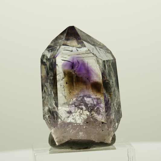 Harlekin Lemurian Phantom Amethyst Spitze Streep Mine, Namibia 38*25*15mm #15056