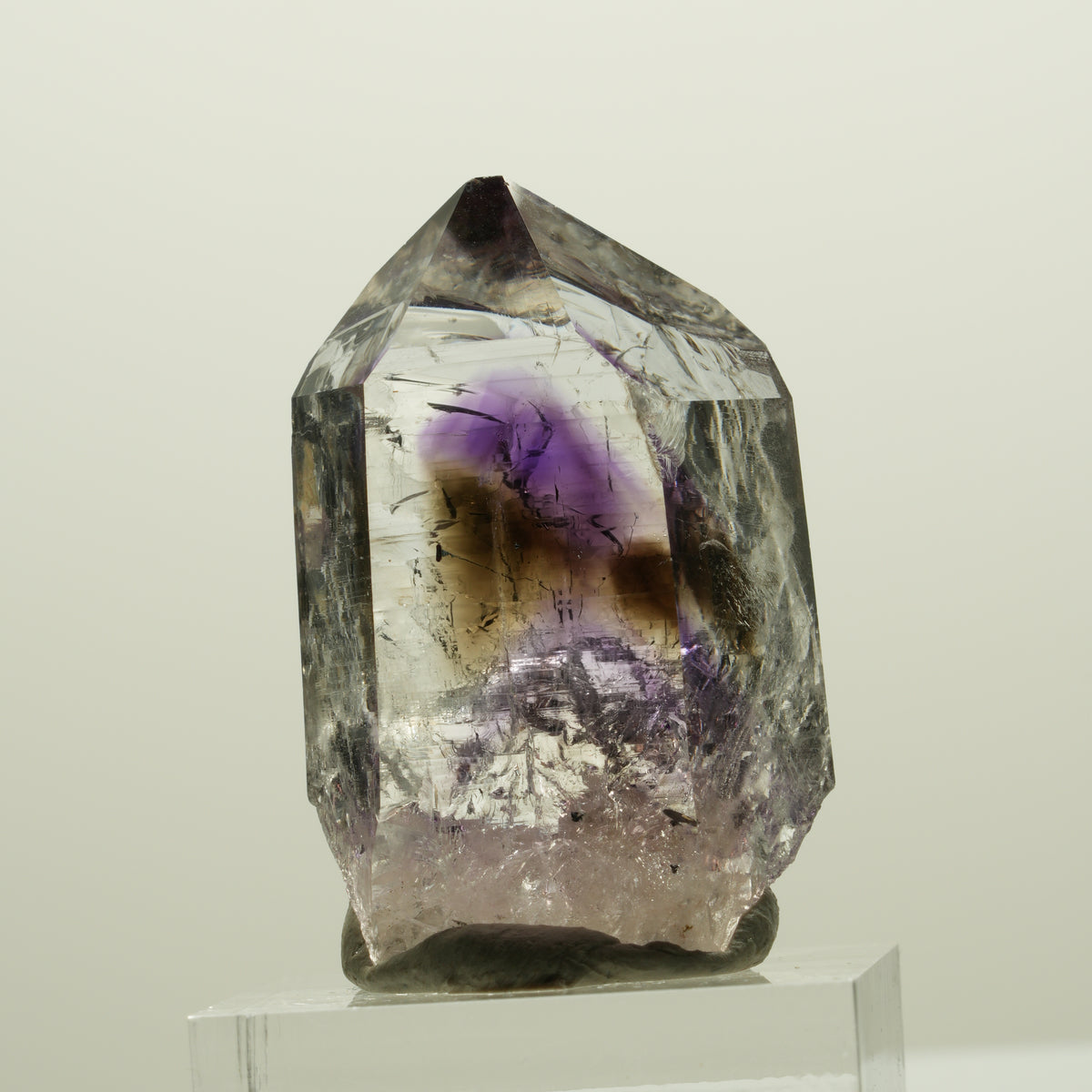 Harlekin Lemurian Phantom Amethyst Spitze Streep Mine, Namibia 38*25*15mm #15056