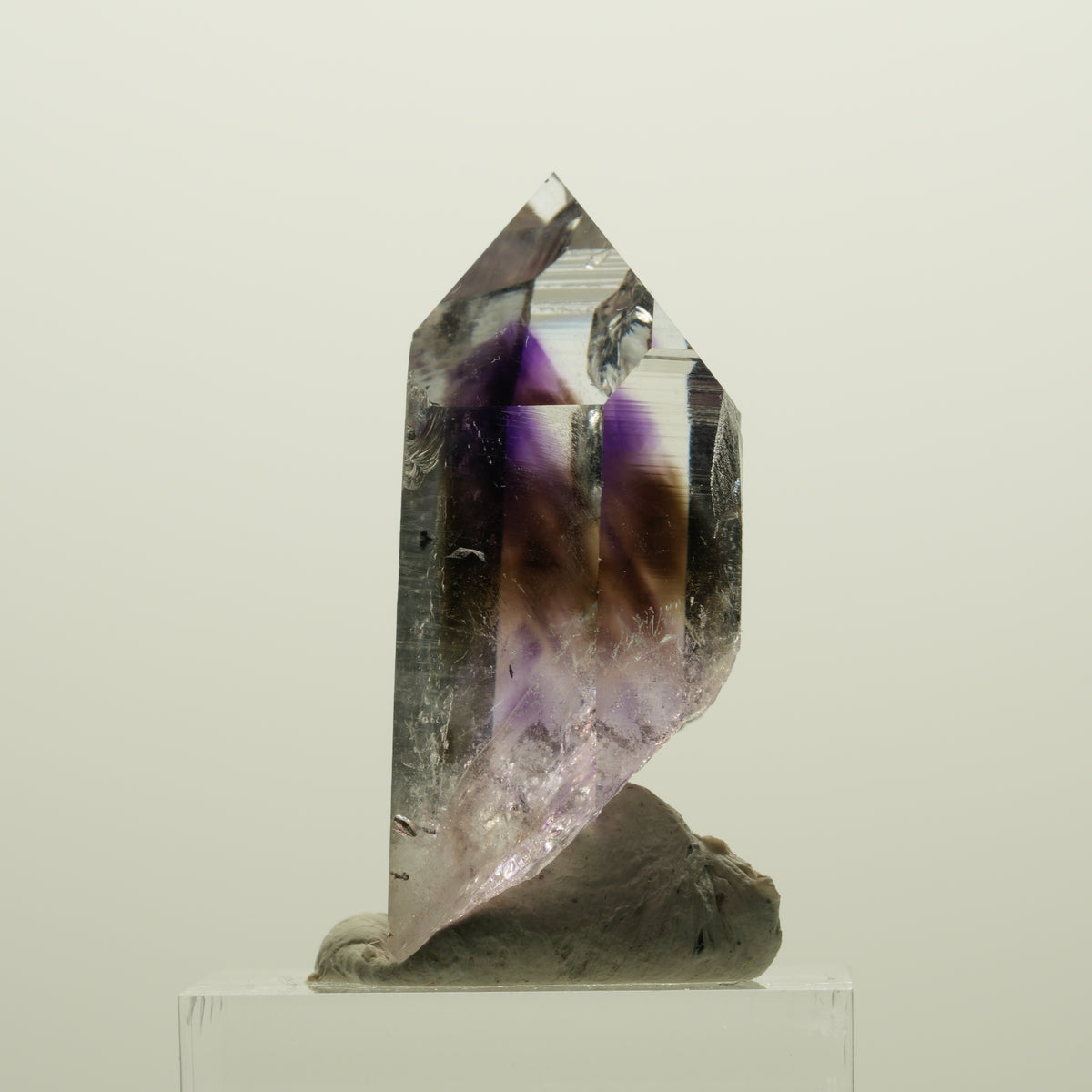 Harlekin Lemurian Phantom Amethyst Spitze Streep Mine, Namibia 38*25*15mm #15056