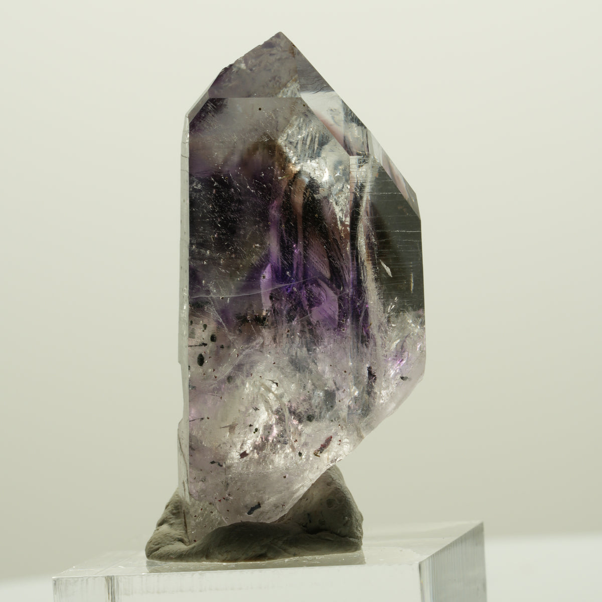 Harlekin Lemurian Phantom Amethyst Spitze Streep Mine, Namibia 43*19*22mm #15057