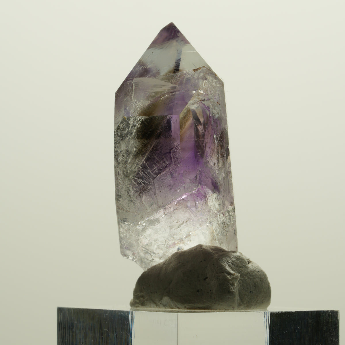 Harlekin Lemurian Phantom Amethyst Spitze Streep Mine, Namibia 43*19*22mm #15057