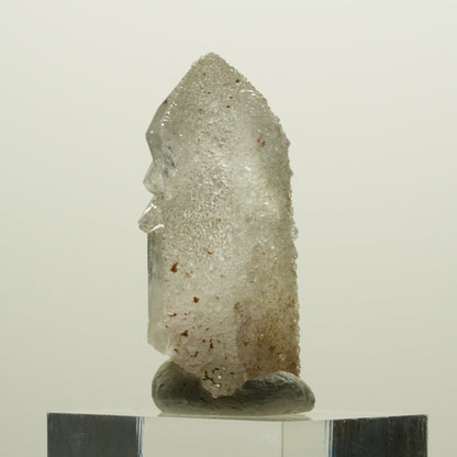 Skelett Rauchquarz Doppelender mit Analcim, Hämatit Streep Mine, Namibia 40*21*13mm #15058
