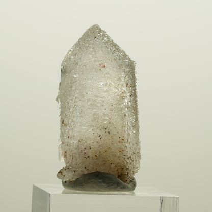 Skelett Rauchquarz Doppelender mit Analcim, Hämatit Streep Mine, Namibia 40*21*13mm #15058