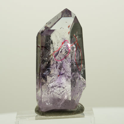 Enhydro Harlekin Skelett Phantom Amethyst, 2x Blase Streep Mine, Namibia 41*24*15mm #15059
