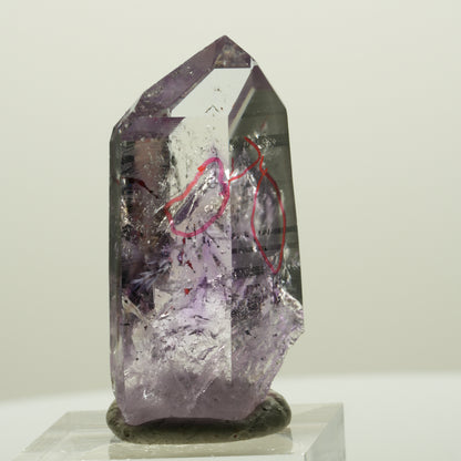 Enhydro Harlekin Skelett Phantom Amethyst, 2x Blase Streep Mine, Namibia 41*24*15mm #15059