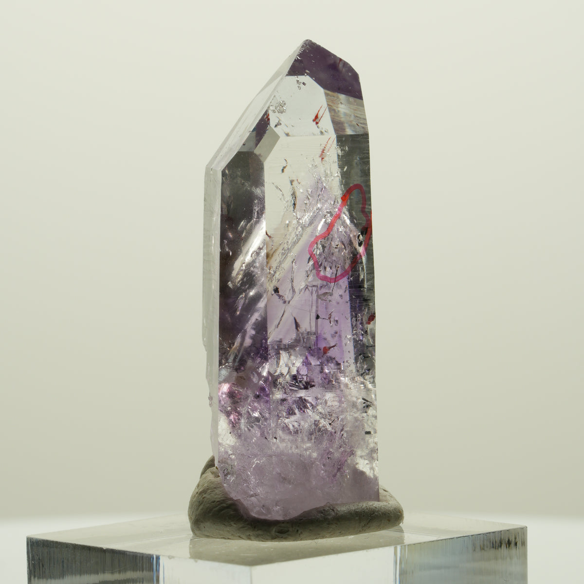 Enhydro Harlekin Skelett Phantom Amethyst, 2x Blase Streep Mine, Namibia 41*24*15mm #15059