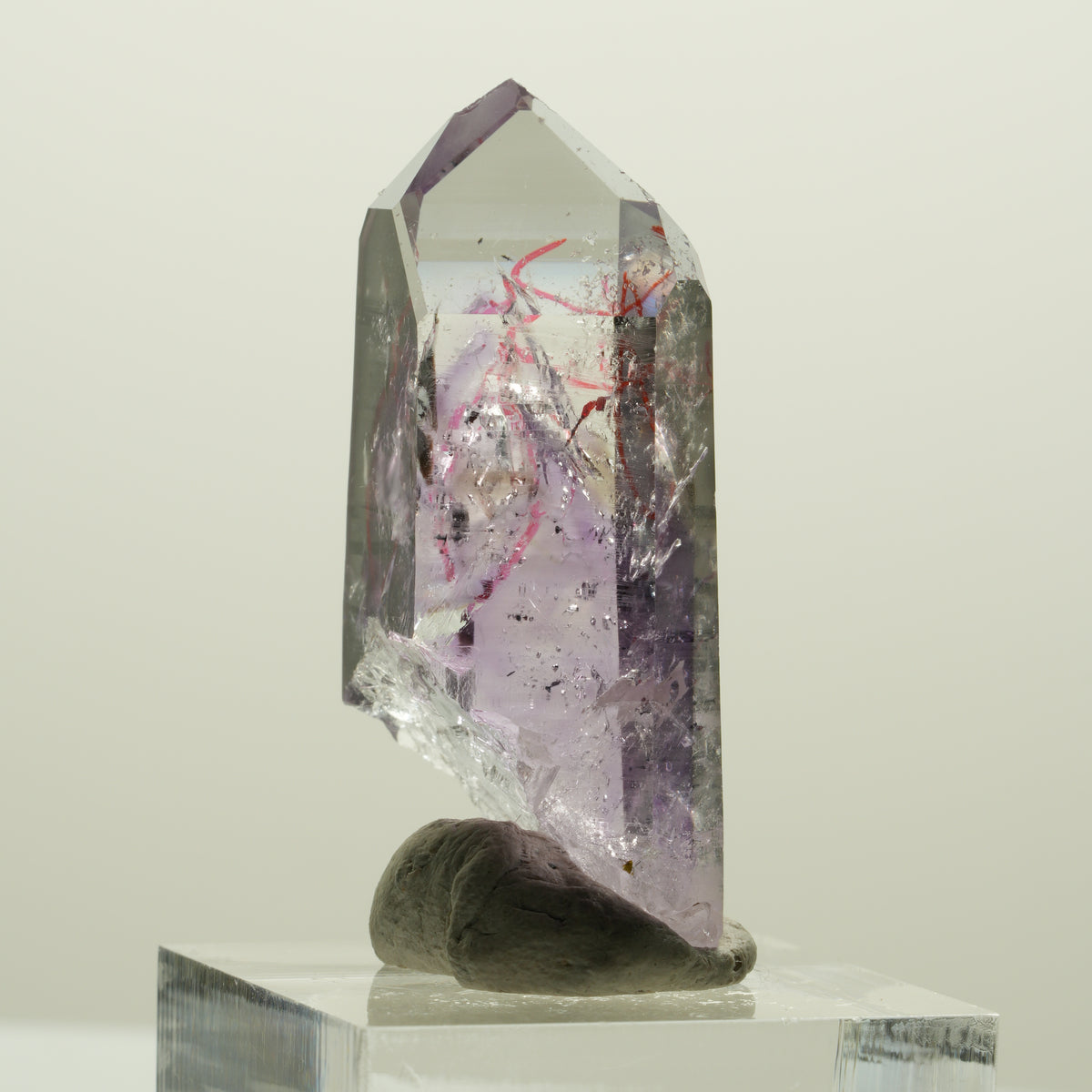 Enhydro Harlekin Skelett Phantom Amethyst, 2x Blase Streep Mine, Namibia 41*24*15mm #15059