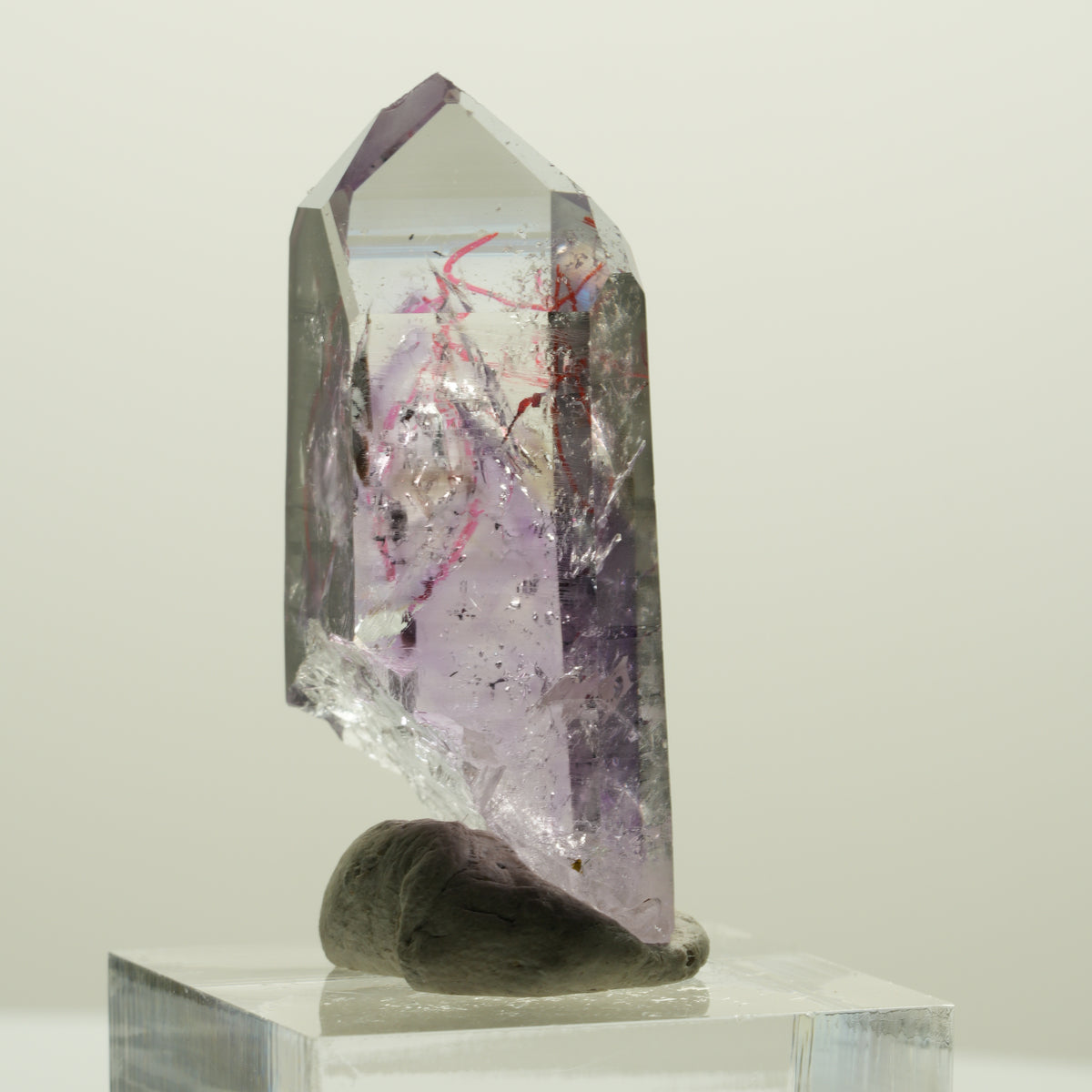 Enhydro Harlekin Skelett Phantom Amethyst, 2x Blase Streep Mine, Namibia 41*24*15mm #15059