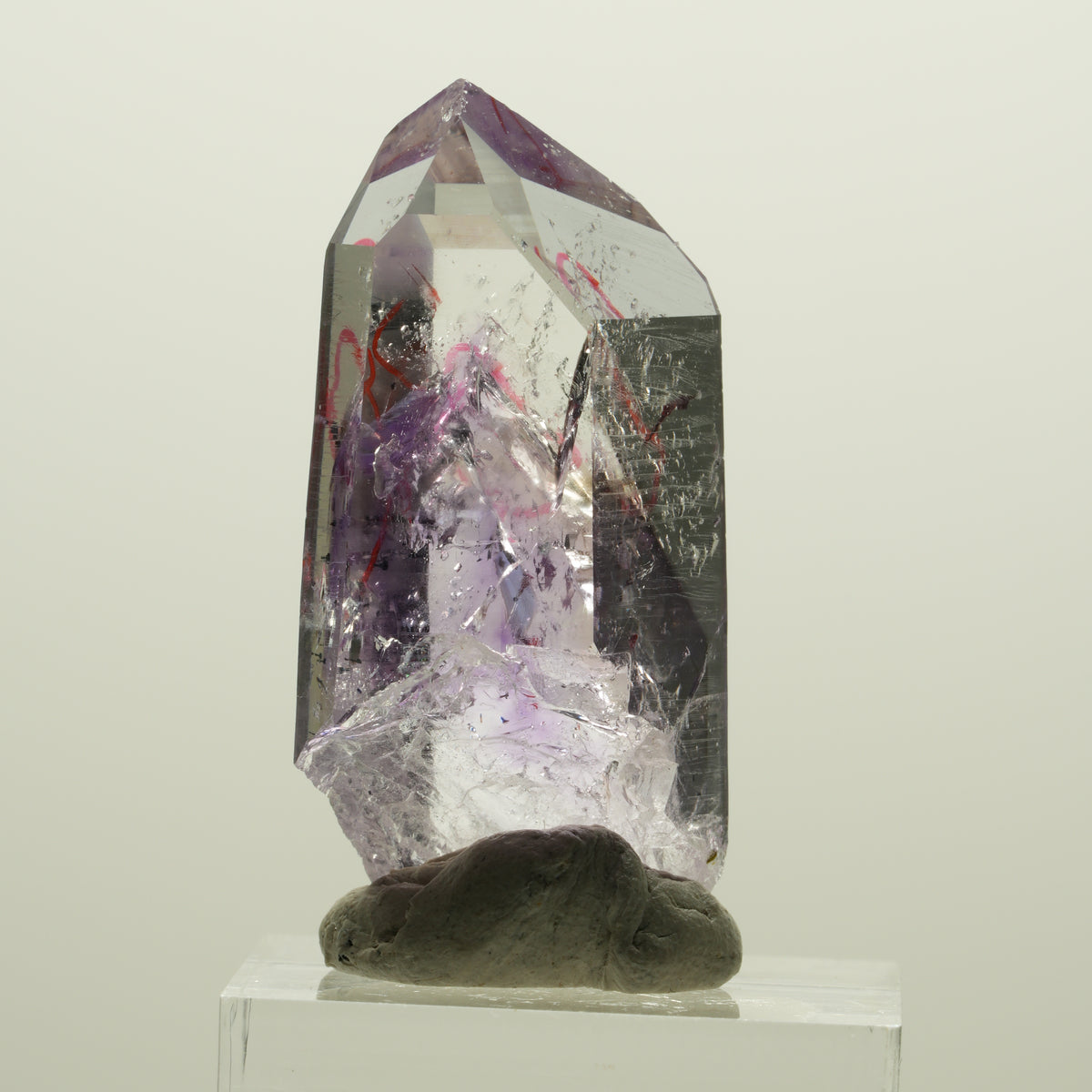 Enhydro Harlekin Skelett Phantom Amethyst, 2x Blase Streep Mine, Namibia 41*24*15mm #15059