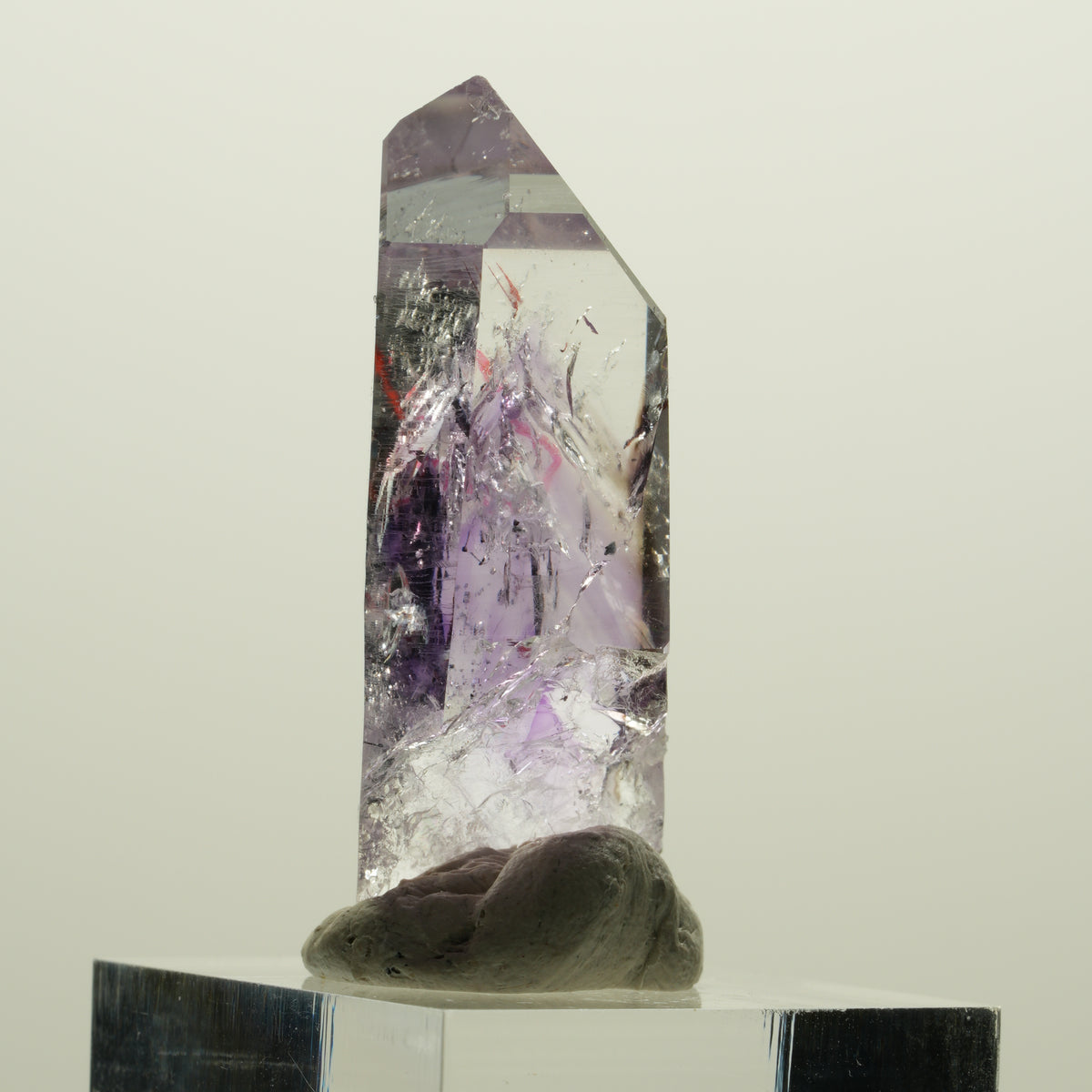 Enhydro Harlekin Skelett Phantom Amethyst, 2x Blase Streep Mine, Namibia 41*24*15mm #15059