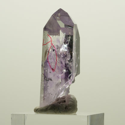 Enhydro Harlekin Skelett Phantom Amethyst, 2x Blase Streep Mine, Namibia 41*24*15mm #15059