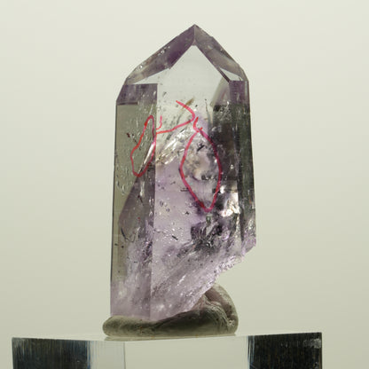 Enhydro Harlekin Skelett Phantom Amethyst, 2x Blase Streep Mine, Namibia 41*24*15mm #15059