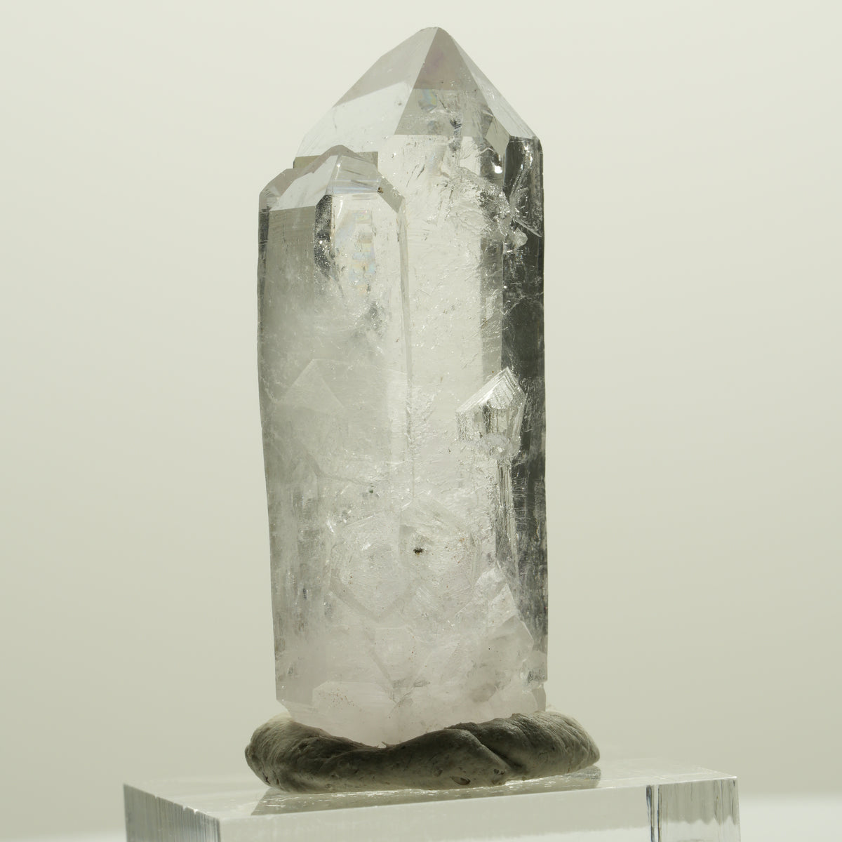 Lemurian Skelett Phantom Amethyst mit Hämatit Streep Mine, Namibia 44*17*15mm #15061