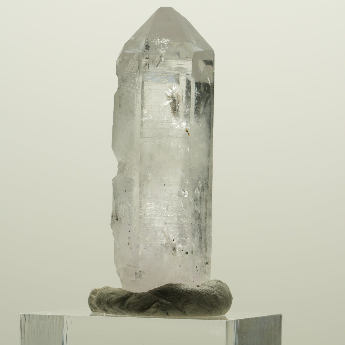 Lemurian Skelett Phantom Amethyst mit Hämatit Streep Mine, Namibia 44*17*15mm #15061