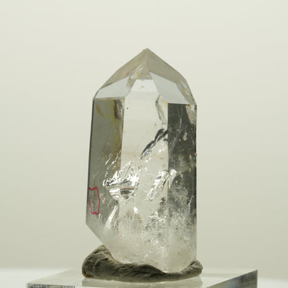 Enhydro Quartz fumé fantôme Lemurien, Analcime, Hématiite Streep Mine Namibie 39*20*15mm #15063