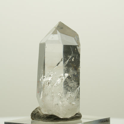 Enhydro Quartz fumé fantôme Lemurien, Analcime, Hématiite Streep Mine Namibie 39*20*15mm #15063