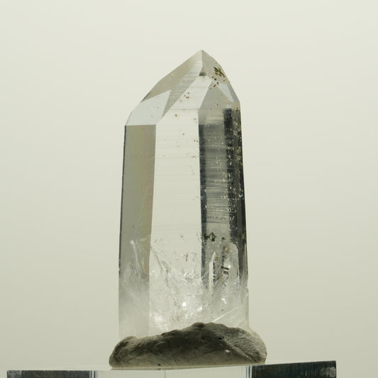 Lemurian Phantom Rauchquarz mit Analcim, Hämatit Streep Mine, Namibia 40*17*12mm #15064
