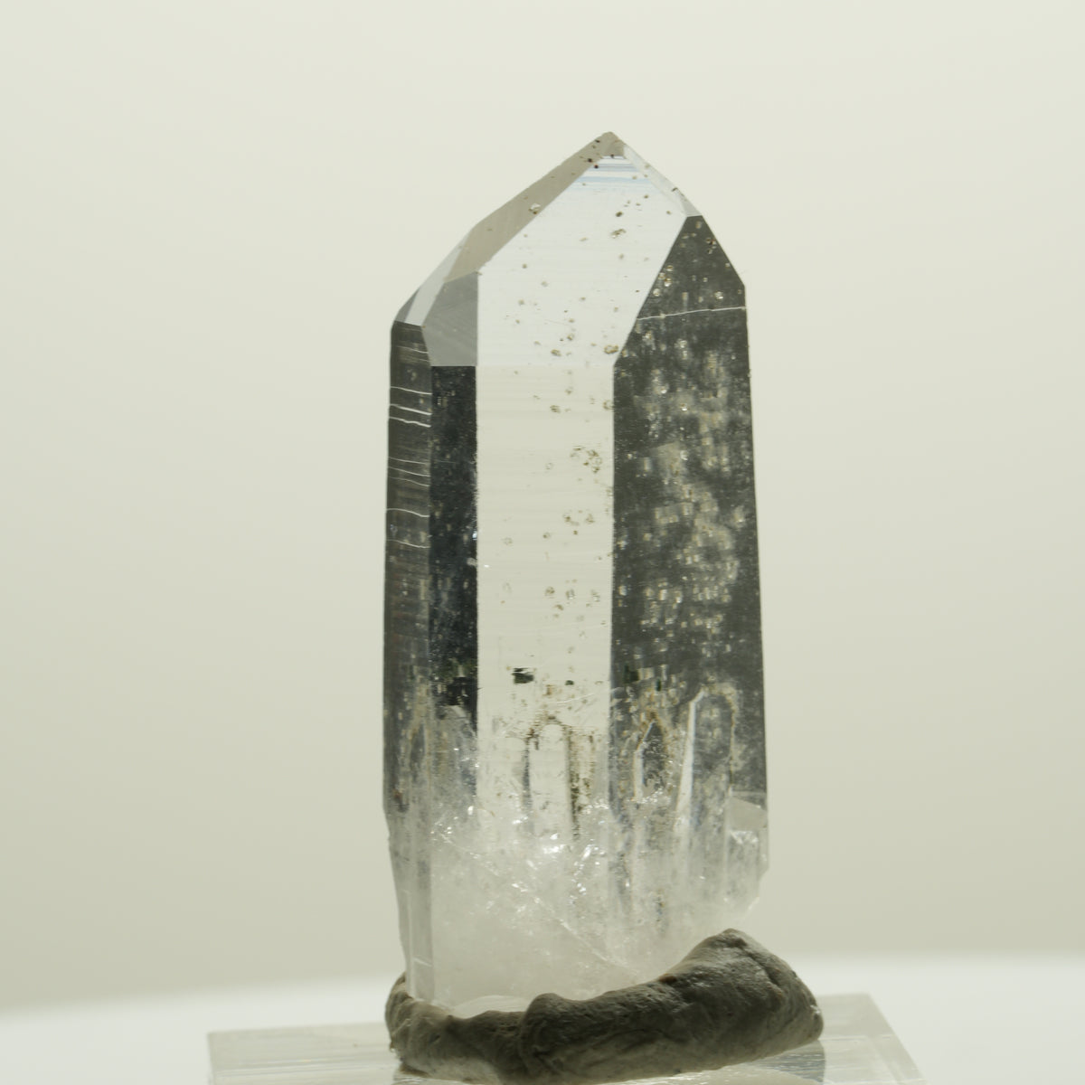 Lemurian Phantom Rauchquarz mit Analcim, Hämatit Streep Mine, Namibia 40*17*12mm #15064