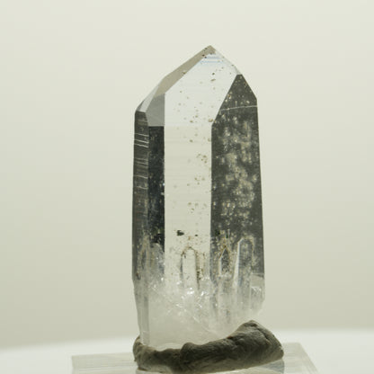 Lemurian Phantom Rauchquarz mit Analcim, Hämatit Streep Mine, Namibia 40*17*12mm #15064