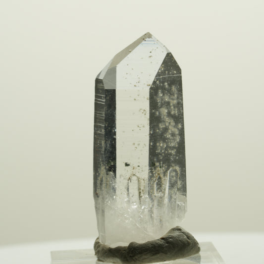 Lemurian Phantom Rauchquarz mit Analcim, Hämatit Streep Mine, Namibia 40*17*12mm #15064