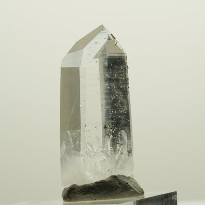 Lemurian Phantom Rauchquarz mit Analcim, Hämatit Streep Mine, Namibia 40*17*12mm #15064