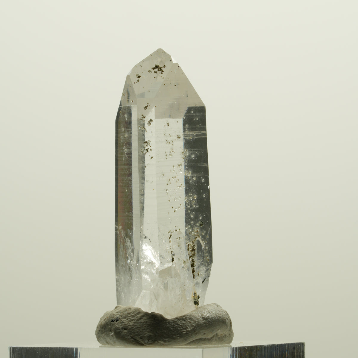 Lemurian Phantom Rauchquarz mit Analcim, Hämatit Streep Mine, Namibia 40*17*12mm #15064