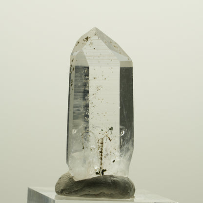 Lemurian Phantom Rauchquarz mit Analcim, Hämatit Streep Mine, Namibia 40*17*12mm #15064