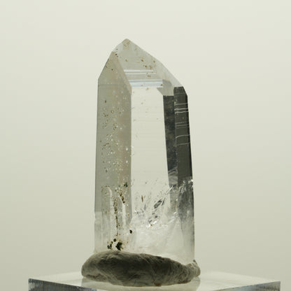 Lemurian Phantom Rauchquarz mit Analcim, Hämatit Streep Mine, Namibia 40*17*12mm #15064