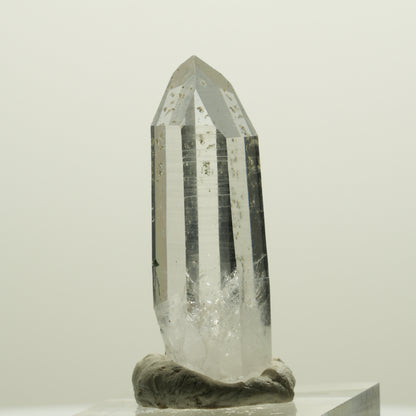 Lemurian Phantom Rauchquarz mit Analcim, Hämatit Streep Mine, Namibia 40*17*12mm #15064