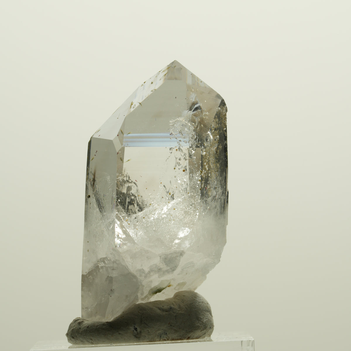 Lemurian Phantom Rauchquarz mit Analcim, Hämatit, Epidot Streep Mine, Namibia 40*20*18mm #15065