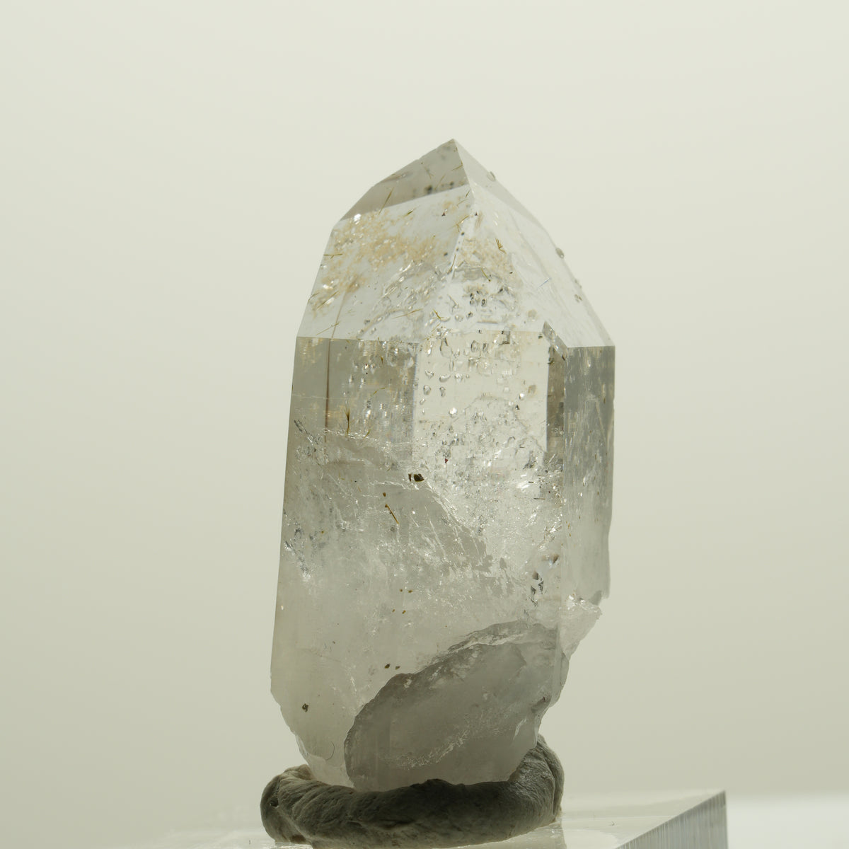 Lemurian Phantom Rauchquarz mit Analcim, Hämatit, Epidot Streep Mine, Namibia 40*20*18mm #15065