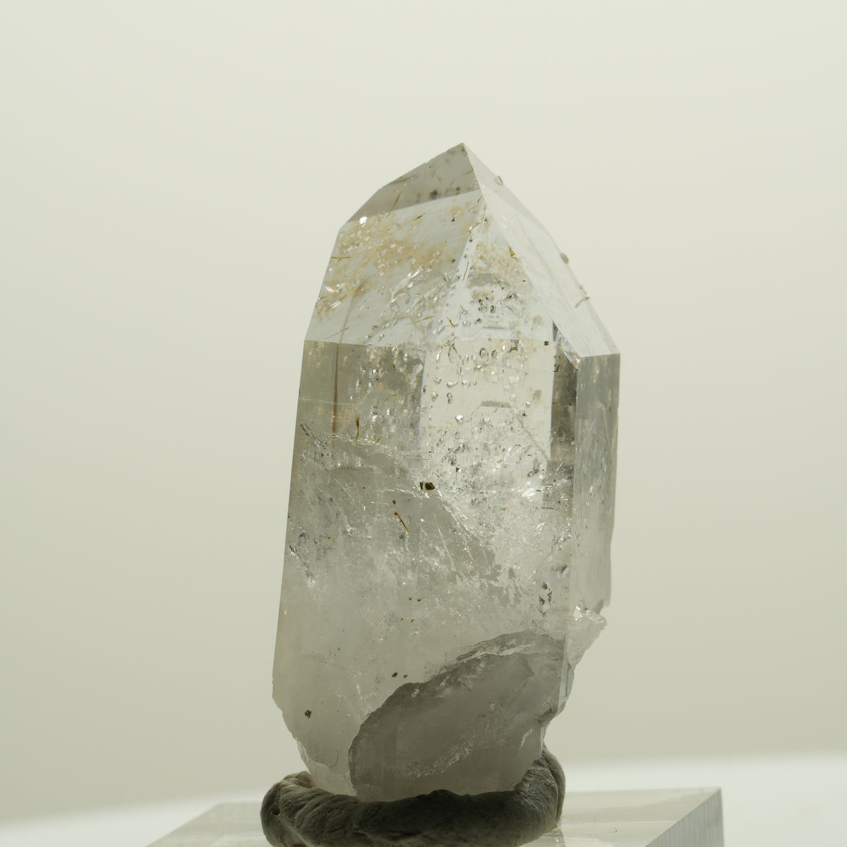 Lemurian Phantom Rauchquarz mit Analcim, Hämatit, Epidot Streep Mine, Namibia 40*20*18mm #15065