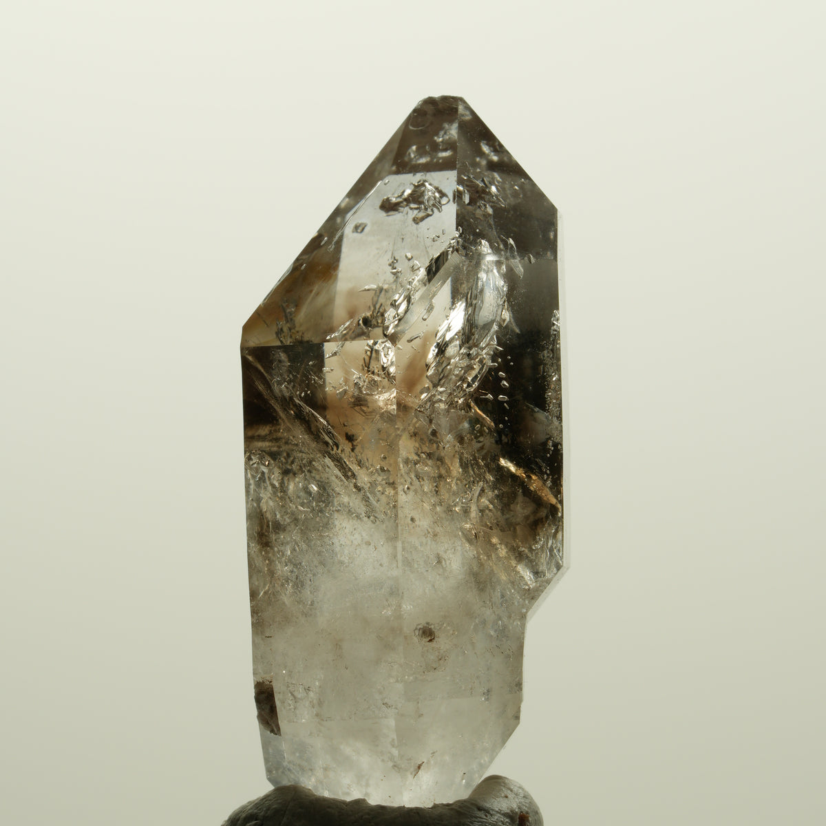 Skelett Phantom Rauchquarz Doppelender Zepter Streep Mine, Namibia 44*21*17mm #15067