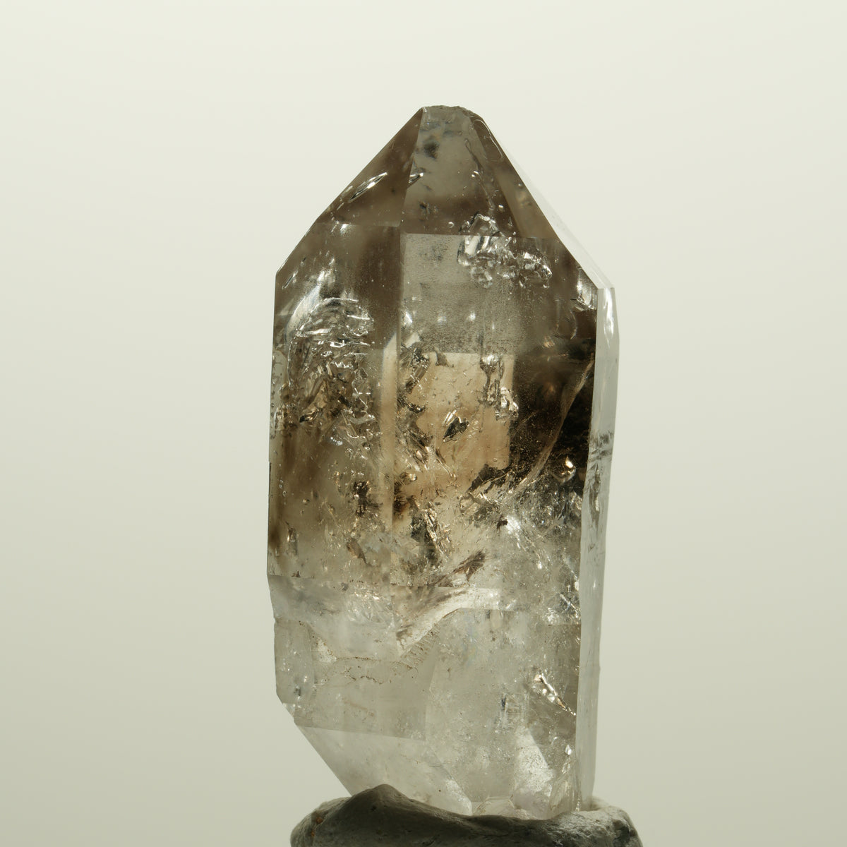 Skelett Phantom Rauchquarz Doppelender Zepter Streep Mine, Namibia 44*21*17mm #15067