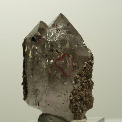 Enhydro Harlekin Phantom Rauchquarz, Analcim, Epidot Streep Mine Namibia 42*33*25mm #15068