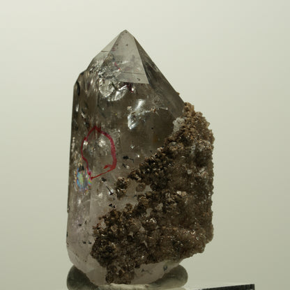 Enhydro Harlekin Phantom Rauchquarz, Analcim, Epidot Streep Mine Namibia 42*33*25mm #15068