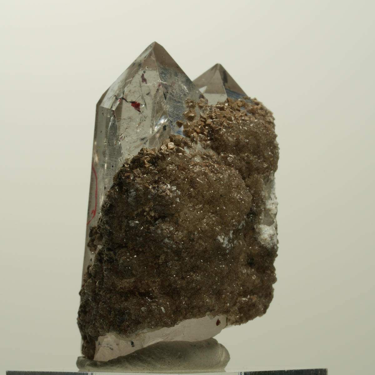 Enhydro Harlekin Phantom Rauchquarz, Analcim, Epidot Streep Mine Namibia 42*33*25mm #15068